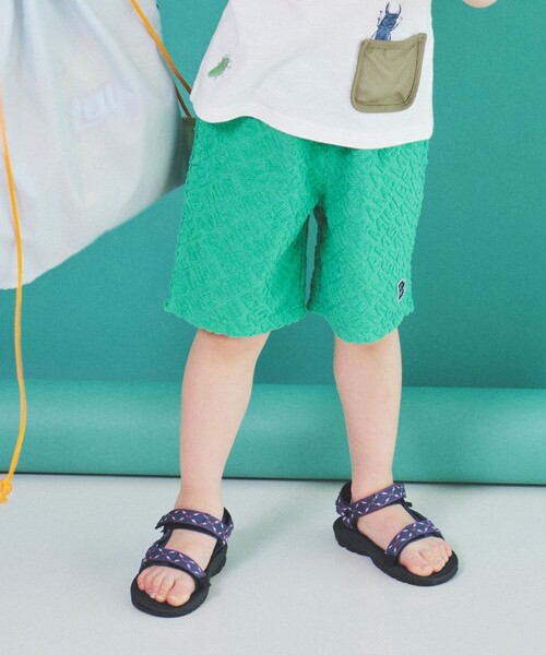 BEAMS mini（ビームスミニ）の「BEAMS mini / ロゴパイル ショーツ 23SS（90～150cm）（その他パンツ・キッズ・トップグレー/グリーン/ネイビー・90/100/110/120/130/140/150）」の3枚目の写真