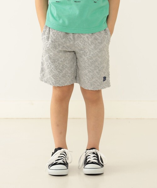BEAMS mini（ビームスミニ）の「BEAMS mini / ロゴパイル ショーツ 23SS（90～150cm）（その他パンツ・キッズ・トップグレー/グリーン/ネイビー・90/100/110/120/130/140/150）」の2枚目の写真