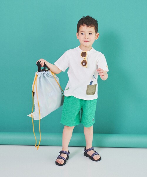 BEAMS mini（ビームスミニ）の「BEAMS mini / ロゴパイル ショーツ 23SS（90～150cm）（その他パンツ・キッズ・トップグレー/グリーン/ネイビー・90/100/110/120/130/140/150）」の22枚目の写真