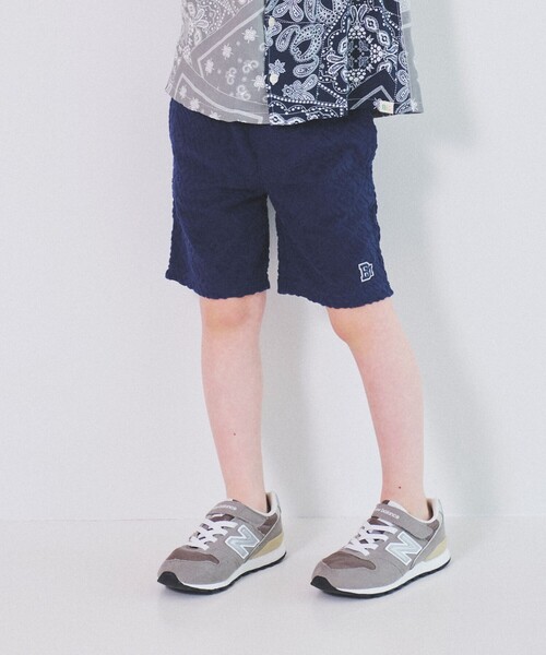 BEAMS mini（ビームスミニ）の「BEAMS mini / ロゴパイル ショーツ 23SS（90～150cm）（その他パンツ・キッズ・トップグレー/グリーン/ネイビー・90/100/110/120/130/140/150）」の9枚目の写真