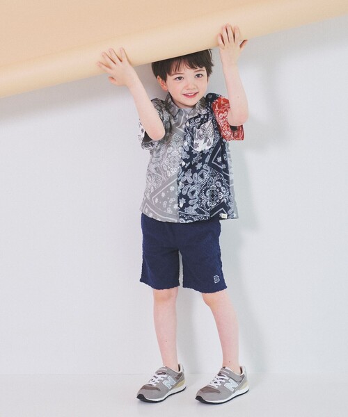 BEAMS mini（ビームスミニ）の「BEAMS mini / ロゴパイル ショーツ 23SS（90～150cm）（その他パンツ・キッズ・トップグレー/グリーン/ネイビー・90/100/110/120/130/140/150）」の17枚目の写真