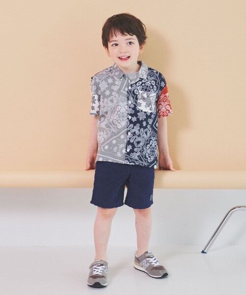BEAMS mini（ビームスミニ）の「BEAMS mini / ロゴパイル ショーツ 23SS（90～150cm）（その他パンツ・キッズ・トップグレー/グリーン/ネイビー・90/100/110/120/130/140/150）」の14枚目の写真