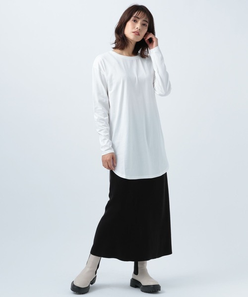 BAYFLOW（ベイフロー）の「ラウンドインナーロンT（Tシャツ/カットソー・レディース・オフホワイト・SMALL/MEDIUM）」の4枚目の写真