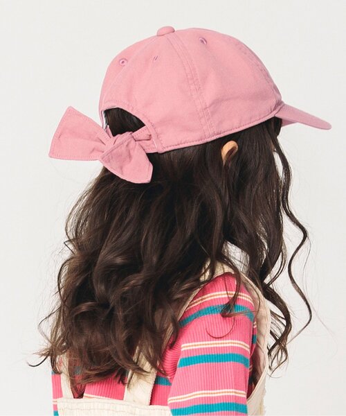 BREEZE（ブリーズ）の「刺繍リボンキャップ（キャップ・キッズ・イエロー/ピンク/アイボリー・50/54/58）」の3枚目の写真