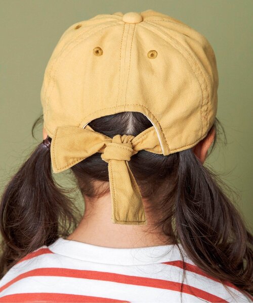 BREEZE（ブリーズ）の「刺繍リボンキャップ（キャップ・キッズ・イエロー/ピンク/アイボリー・50/54/58）」の5枚目の写真
