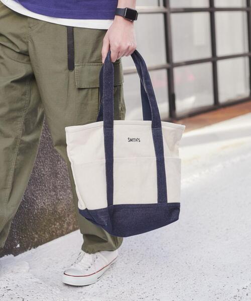 SMITH'S(スミス)の「SMITH'S(スミス)別注ロゴトートバッグ(トートバッグ・メンズ・ネイビー/オフホワイト・FREE)」の10枚目の写真