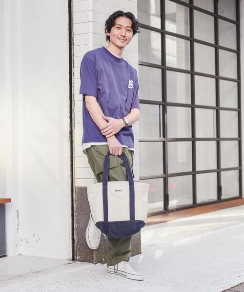 SMITH'S(スミス)の「SMITH'S(スミス)別注ロゴトートバッグ(トートバッグ・メンズ・ネイビー/オフホワイト・FREE)」の11枚目の写真