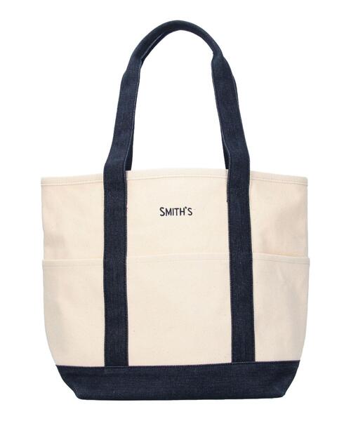 SMITH'S(スミス)の「SMITH'S(スミス)別注ロゴトートバッグ(トートバッグ・メンズ・ネイビー/オフホワイト・FREE)」の8枚目の写真