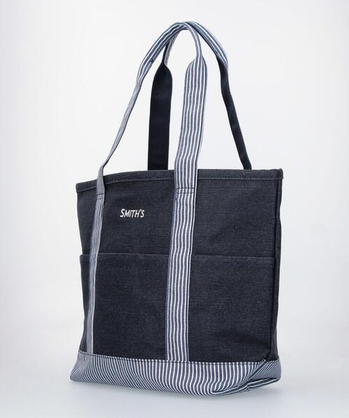 SMITH'S(スミス)の「SMITH'S(スミス)別注ロゴトートバッグ(トートバッグ・メンズ・ネイビー/オフホワイト・FREE)」の6枚目の写真
