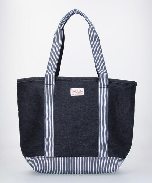 SMITH'S(スミス)の「SMITH'S(スミス)別注ロゴトートバッグ(トートバッグ・メンズ・ネイビー/オフホワイト・FREE)」の5枚目の写真