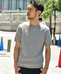 EDIFICE | ◇ワッフルスウェット C/N S/S(Tシャツ/カットソー)