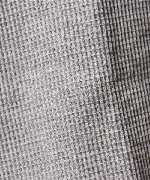 EDIFICE（エディフィス）の「◇ワッフルスウェット C/N S/S（Tシャツ/カットソー・メンズ・チャコールグレー/ホワイト/カーキ・46/48/44）」の9枚目の写真