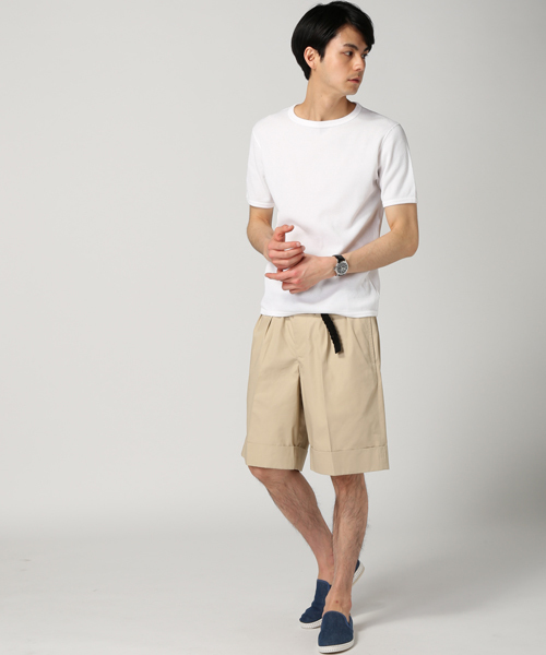 EDIFICE（エディフィス）の「◇ワッフルスウェット C/N S/S（Tシャツ/カットソー・メンズ・チャコールグレー/ホワイト/カーキ・46/48/44）」の15枚目の写真