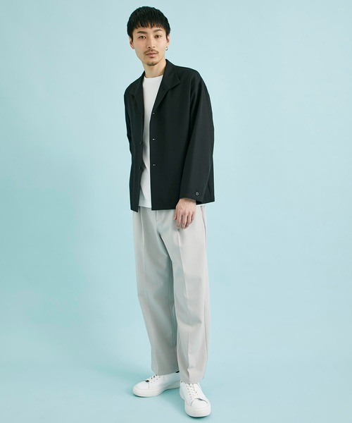 CITY TOKYO（シティトウキョウ）の「REFLAXシャツジャケット（ブルゾン・メンズ・ライトグレー/グレイッシュベージュ/ブラック・1/2）」の7枚目の写真