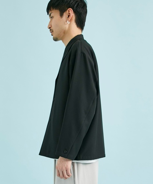 CITY TOKYO（シティトウキョウ）の「REFLAXシャツジャケット（ブルゾン・メンズ・ライトグレー/グレイッシュベージュ/ブラック・1/2）」の10枚目の写真