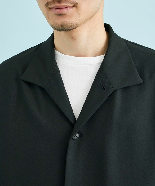 CITY TOKYO（シティトウキョウ）の「REFLAXシャツジャケット（ブルゾン・メンズ・ライトグレー/グレイッシュベージュ/ブラック・1/2）」の12枚目の写真