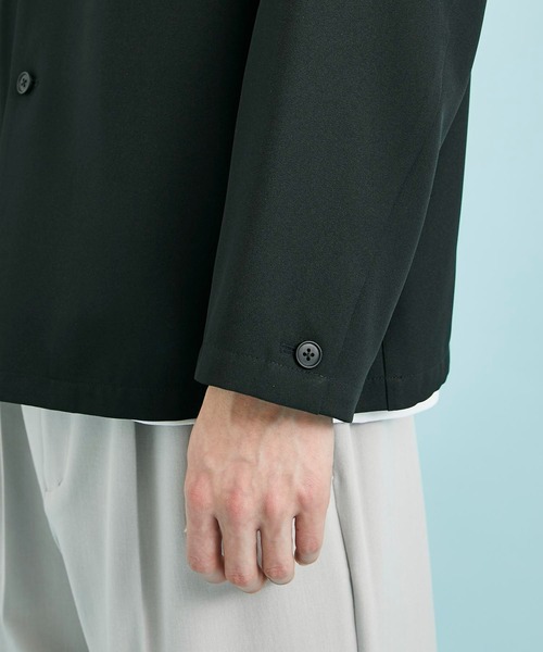 CITY TOKYO（シティトウキョウ）の「REFLAXシャツジャケット（ブルゾン・メンズ・ライトグレー/グレイッシュベージュ/ブラック・1/2）」の13枚目の写真