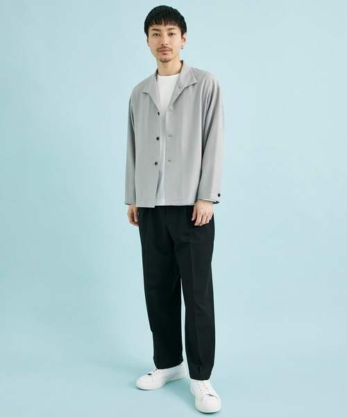 CITY TOKYO（シティトウキョウ）の「REFLAXシャツジャケット（ブルゾン・メンズ・ライトグレー/グレイッシュベージュ/ブラック・1/2）」の17枚目の写真