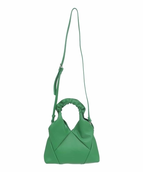 a.v.v（アーヴェヴェ）の「パデットフリルハンドルショルダー（ショルダーバッグ・レディース・グリーン/ベージュ・38）」の13枚目の写真
