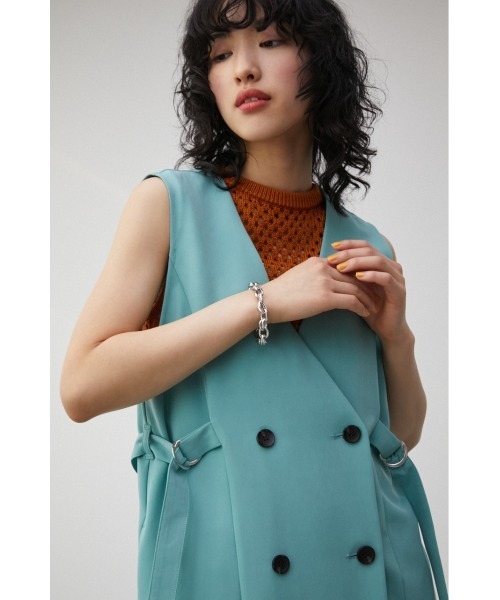 AZUL by moussy（アズールバイマウジー）の「VOLUME CHAIN BRACELET/ボリュームチェーンブレスレット（ブレスレット・レディース・ゴールド系その他/シルバー・FREE）」の6枚目の写真