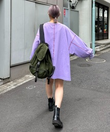 SOUNDSGOOOOD | 【SOUNDSGOOOOD / サウンズグッド】オーバーサイズ配色ステッチサイドスリットTee(Tシャツ/カットソー)