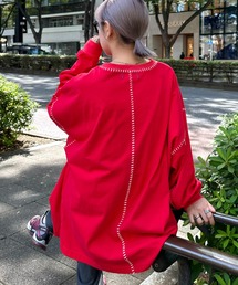 SOUNDSGOOOOD | 【SOUNDSGOOOOD / サウンズグッド】オーバーサイズ配色ステッチサイドスリットTee(Tシャツ/カットソー)