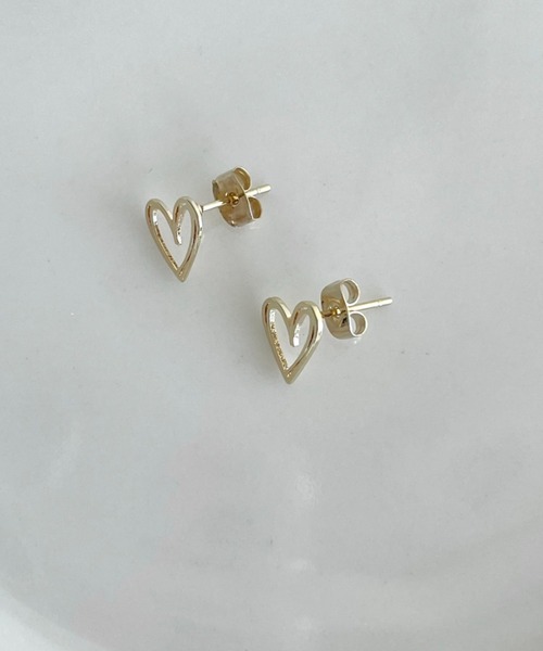 thank U more(サンキューモア)の「スモールサークルハート モチーフ ピアス【両耳用】(ピアス(両耳用)・レディース・シルバー/ゴールド・FREE)」の7枚目の写真