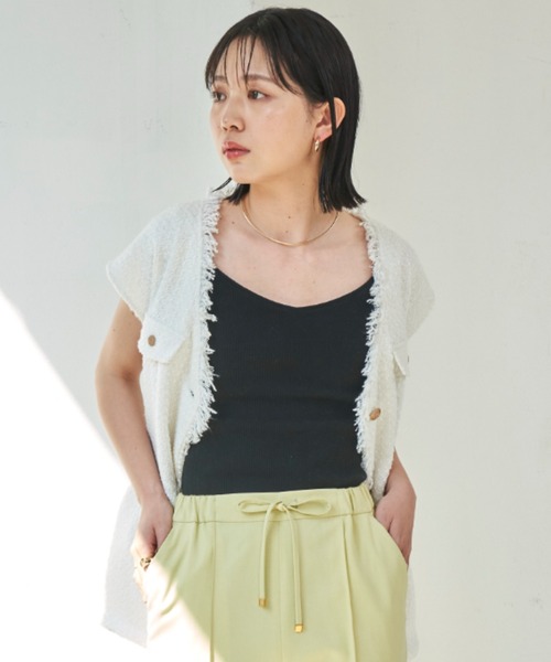 Aunt Marie's（アントマリーズ）の「ツイードオーバージレ（ベスト・レディース・ブラック/アイボリー・FREE）」の19枚目の写真