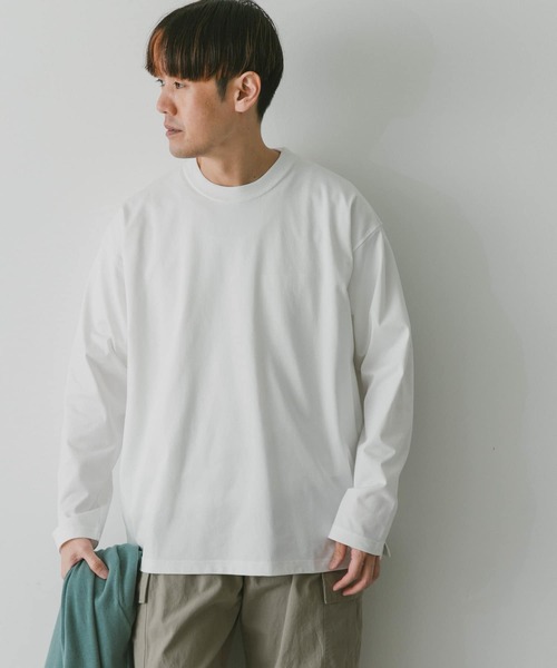 URBAN RESEARCH DOORS（アーバンリサーチドアーズ）の「『吸水速乾』『接触冷感』『イージーケア』クイックドライロングスリーブTシャツ（Tシャツ/カットソー・メンズ・ライトグレー/ホワイト/ネイビー・MEDIUM/LARGE/X-LARGE）」の9枚目の写真