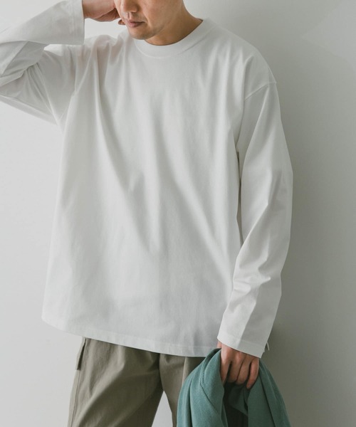 URBAN RESEARCH DOORS（アーバンリサーチドアーズ）の「『吸水速乾』『接触冷感』『イージーケア』クイックドライロングスリーブTシャツ（Tシャツ/カットソー・メンズ・ライトグレー/ホワイト/ネイビー・MEDIUM/LARGE/X-LARGE）」の4枚目の写真