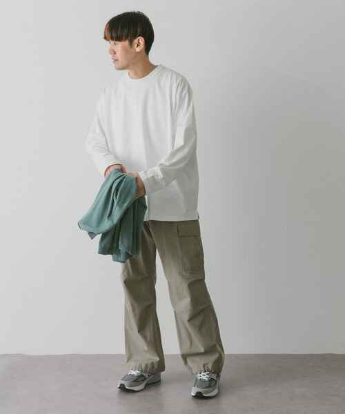 URBAN RESEARCH DOORS（アーバンリサーチドアーズ）の「『吸水速乾』『接触冷感』『イージーケア』クイックドライロングスリーブTシャツ（Tシャツ/カットソー・メンズ・ライトグレー/ホワイト/ネイビー・MEDIUM/LARGE/X-LARGE）」の14枚目の写真