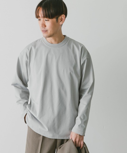 URBAN RESEARCH DOORS（アーバンリサーチドアーズ）の「『吸水速乾』『接触冷感』『イージーケア』クイックドライロングスリーブTシャツ（Tシャツ/カットソー・メンズ・ライトグレー/ホワイト/ネイビー・MEDIUM/LARGE/X-LARGE）」の19枚目の写真