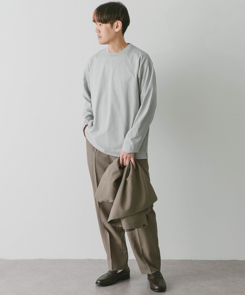 URBAN RESEARCH DOORS（アーバンリサーチドアーズ）の「『吸水速乾』『接触冷感』『イージーケア』クイックドライロングスリーブTシャツ（Tシャツ/カットソー・メンズ・ライトグレー/ホワイト/ネイビー・MEDIUM/LARGE/X-LARGE）」の5枚目の写真