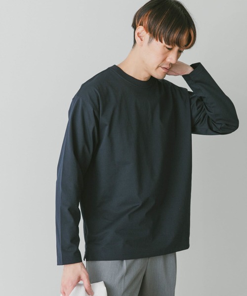 URBAN RESEARCH DOORS（アーバンリサーチドアーズ）の「『吸水速乾』『接触冷感』『イージーケア』クイックドライロングスリーブTシャツ（Tシャツ/カットソー・メンズ・ライトグレー/ホワイト/ネイビー・MEDIUM/LARGE/X-LARGE）」の11枚目の写真