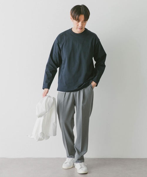 URBAN RESEARCH DOORS（アーバンリサーチドアーズ）の「『吸水速乾』『接触冷感』『イージーケア』クイックドライロングスリーブTシャツ（Tシャツ/カットソー・メンズ・ライトグレー/ホワイト/ネイビー・MEDIUM/LARGE/X-LARGE）」の6枚目の写真