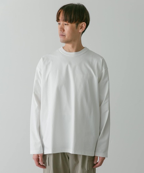URBAN RESEARCH DOORS（アーバンリサーチドアーズ）の「『吸水速乾』『接触冷感』『イージーケア』クイックドライロングスリーブTシャツ（Tシャツ/カットソー・メンズ・ライトグレー/ホワイト/ネイビー・MEDIUM/LARGE/X-LARGE）」の12枚目の写真