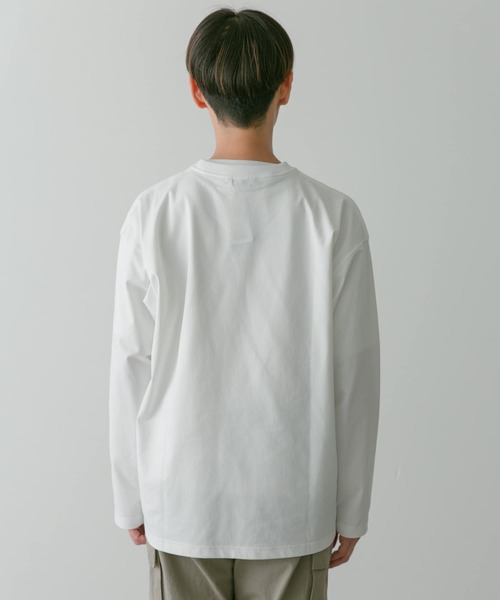 URBAN RESEARCH DOORS（アーバンリサーチドアーズ）の「『吸水速乾』『接触冷感』『イージーケア』クイックドライロングスリーブTシャツ（Tシャツ/カットソー・メンズ・ライトグレー/ホワイト/ネイビー・MEDIUM/LARGE/X-LARGE）」の21枚目の写真