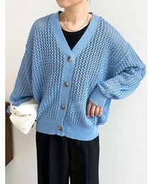 メッシュニットカーディガン