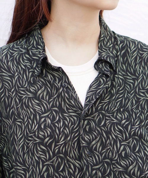 C.E.L.STORE（セルストア）の「KHAKI JUNGLE/カーキジャングル SAFARI PRINTED SHIRT サファリプリントシャツ（シャツ/ブラウス・メンズ・ネイビー/ブラック/グリーン/マスタード・LARGE/X-SMALL/MEDIUM）」の8枚目の写真