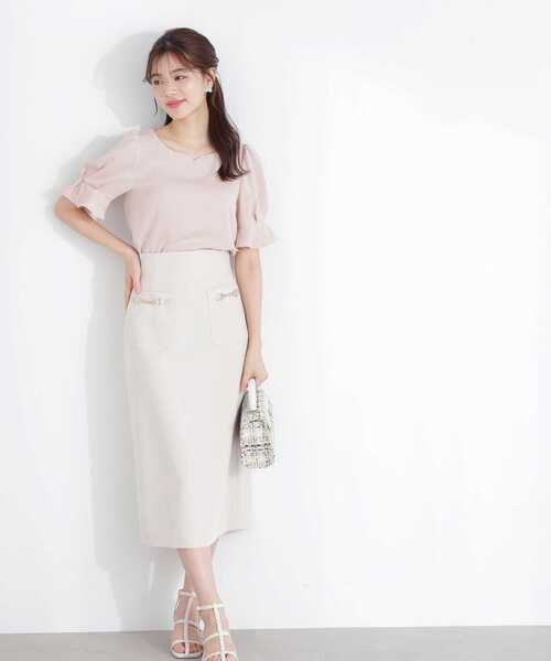 PROPORTION BODY DRESSING（プロポーションボディドレッシング）の「ビットポケットタイトスカート / 1213120505（スカート・レディース・ベージュ/ブルー/ベージュ系その他・SMALL/MEDIUM）」の7枚目の写真