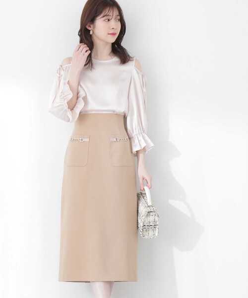 PROPORTION BODY DRESSING（プロポーションボディドレッシング）の「ビットポケットタイトスカート / 1213120505（スカート・レディース・ベージュ/ブルー/ベージュ系その他・SMALL/MEDIUM）」の20枚目の写真