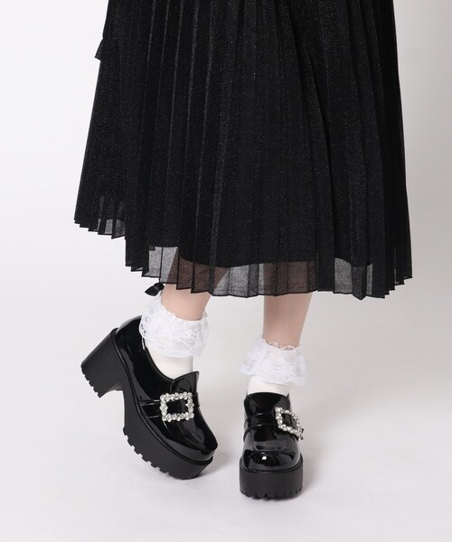 cs T&P(シーエスティーアンドピー)の「キラキラ付き厚底ローファー(パンプス・レディース・ブラック系1・LL/L/M/S)」の13枚目の写真