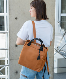 合皮 チャーム付き シンプル 2WAY トートバッグ リュックサック