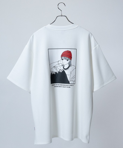 Red Cap Girl（レッドキャプガール）の「【a-r】〔Red Cap Girl/レッドキャップガール〕接触冷感 とろみポンチ バックプリント サイドスリット BIG TEE（Tシャツ/カットソー・メンズ・ホワイト系その他/ベージュ系その他/ホワイト/ブルー系その他/グレイッシュベージュ/ブラック/ブルー/ブラック系その他/ライトグレー/グレー系その他/ホワイト系2/ホワイト系1/ライトグレー系1/ブルー系2/ブラック系2/ブルー系1/ブラック系1/ライトグレー系2/ピンク系3/ピンク系4/グリーン系4/グレー系3/グレー系4/グリーン系3/ライトグレー系3/ライトグレー系4/ブラック系4/ブラック系3/ホワイト系3/ホワイト系4・MEDIUM/LARGE/X-LARGE）」の5枚目の写真
