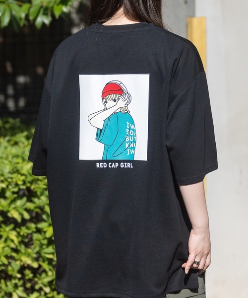 Red Cap Girl（レッドキャプガール）の「【a-r】〔Red Cap Girl/レッドキャップガール〕接触冷感 とろみポンチ バックプリント サイドスリット BIG TEE（Tシャツ/カットソー・メンズ・ホワイト系その他/ベージュ系その他/ホワイト/ブルー系その他/グレイッシュベージュ/ブラック/ブルー/ブラック系その他/ライトグレー/グレー系その他/ホワイト系2/ホワイト系1/ライトグレー系1/ブルー系2/ブラック系2/ブルー系1/ブラック系1/ライトグレー系2/ピンク系3/ピンク系4/グリーン系4/グレー系3/グレー系4/グリーン系3/ライトグレー系3/ライトグレー系4/ブラック系4/ブラック系3/ホワイト系3/ホワイト系4・MEDIUM/LARGE/X-LARGE）」の9枚目の写真