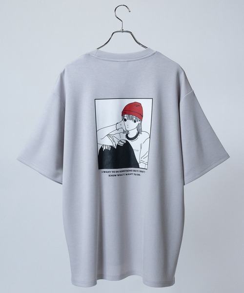 Red Cap Girl（レッドキャプガール）の「【a-r】〔Red Cap Girl/レッドキャップガール〕接触冷感 とろみポンチ バックプリント サイドスリット BIG TEE（Tシャツ/カットソー・メンズ・ホワイト系その他/ベージュ系その他/ホワイト/ブルー系その他/グレイッシュベージュ/ブラック/ブルー/ブラック系その他/ライトグレー/グレー系その他/ホワイト系2/ホワイト系1/ライトグレー系1/ブルー系2/ブラック系2/ブルー系1/ブラック系1/ライトグレー系2/ピンク系3/ピンク系4/グリーン系4/グレー系3/グレー系4/グリーン系3/ライトグレー系3/ライトグレー系4/ブラック系4/ブラック系3/ホワイト系3/ホワイト系4・MEDIUM/LARGE/X-LARGE）」の17枚目の写真