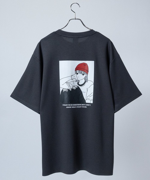 Red Cap Girl（レッドキャプガール）の「【a-r】〔Red Cap Girl/レッドキャップガール〕接触冷感 とろみポンチ バックプリント サイドスリット BIG TEE（Tシャツ/カットソー・メンズ・ホワイト系その他/ベージュ系その他/ホワイト/ブルー系その他/グレイッシュベージュ/ブラック/ブルー/ブラック系その他/ライトグレー/グレー系その他/ホワイト系2/ホワイト系1/ライトグレー系1/ブルー系2/ブラック系2/ブルー系1/ブラック系1/ライトグレー系2/ピンク系3/ピンク系4/グリーン系4/グレー系3/グレー系4/グリーン系3/ライトグレー系3/ライトグレー系4/ブラック系4/ブラック系3/ホワイト系3/ホワイト系4・MEDIUM/LARGE/X-LARGE）」の19枚目の写真