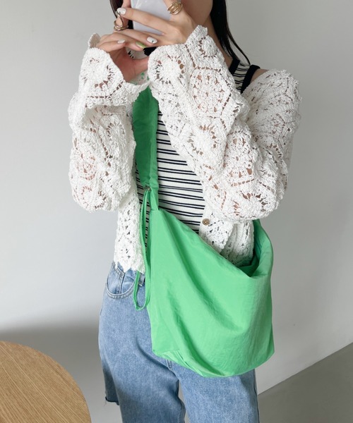 CLEA(クレア)の「ドローコードショルダー2WAYムーンバッグ(ショルダーバッグ・レディース・アイボリー/グリーン/ブルー/ブラック・FREE)」の18枚目の写真