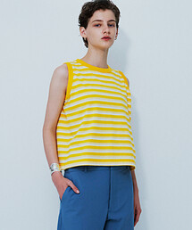 Bshop | MEYAME | ランダムボーダー スリーブレスカットソー WOMEN(Tシャツ/カットソー)