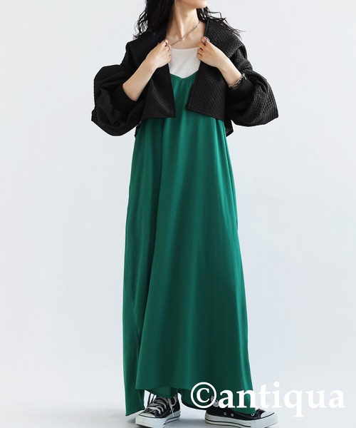 antiqua（アンティカ）の「ショート丈ジャケット（ノーカラージャケット・レディース・ブラック・FREE）」の13枚目の写真